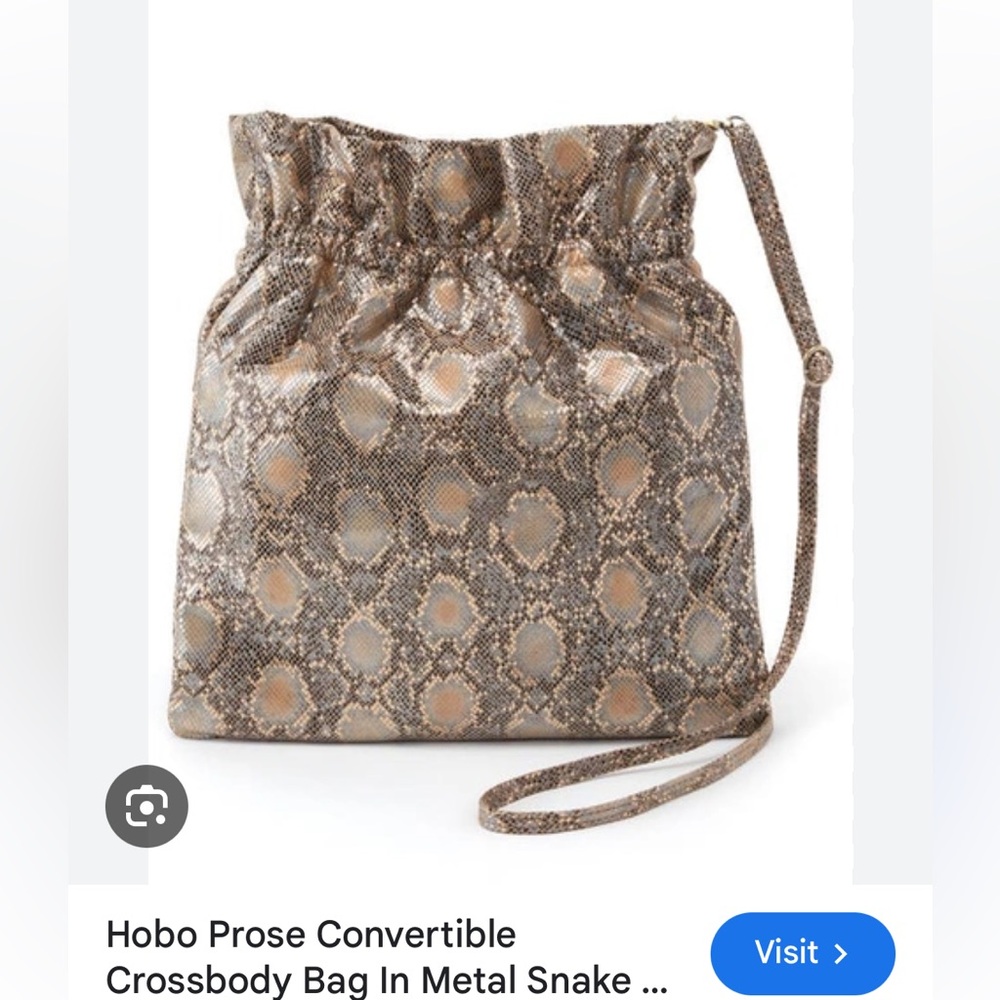 Hobo Prose Crossbody Bag in Metal Snake.